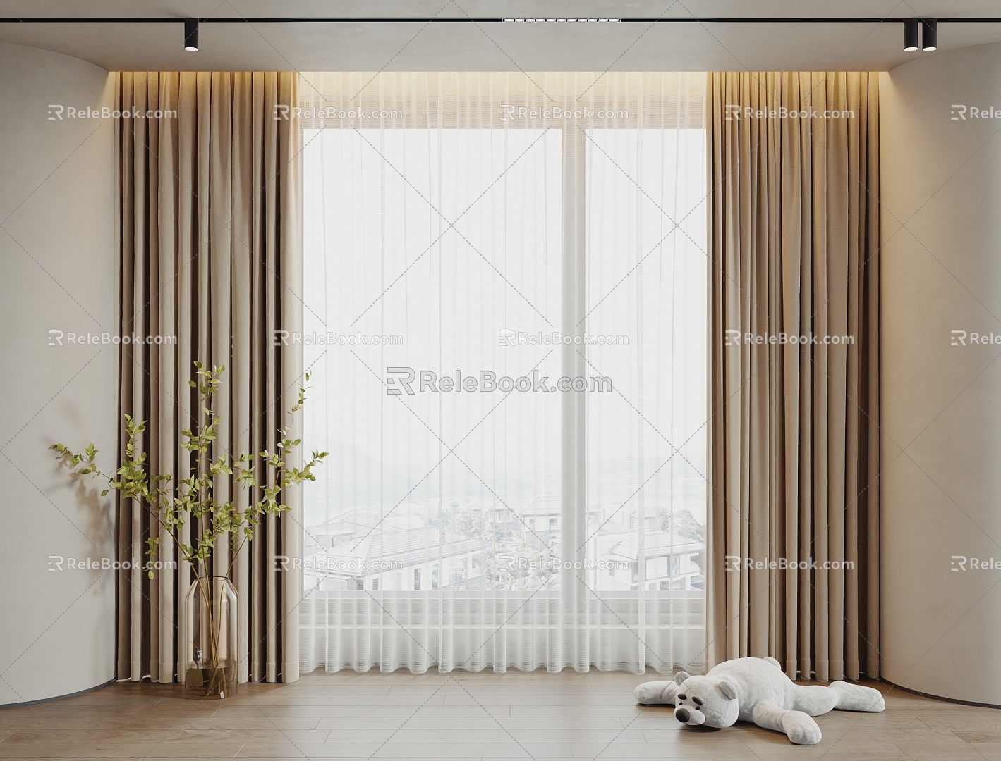 Modern Curtains 3d model