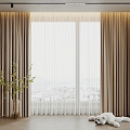 Modern Curtains 3d model