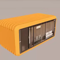 Modern Container Home Interior With Bedroom Furniture And Large Windows