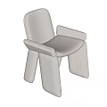Modern Light Colored Fabric Upholstered Single Chair With Armrest And Unique Leg Design