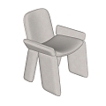 Modern Single Chair Fabric Single Chair Dining Chair Leisure Chair 3d model