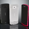 Nokia Mobile Phones In Black Silver And Red Colors With Sleek Design