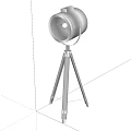 Modern Industrial Metal Floor Lamp With Tripod Stand And Adjustable Lampshade