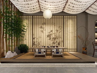 Design of New Chinese Teahouse 3d model