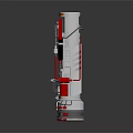 Rusted And Modern Mechanical Devices With Cylindrical Structures On Dark Background
