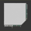 White Tall Building Exterior With Green Accents Multiple Floors Balconies And Ground Floor Shops