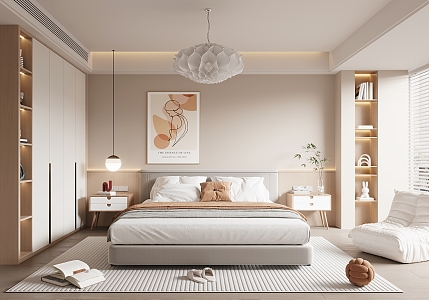 Nordic Bedroom Home Bedroom 3d model