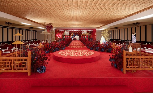 Traditional Wedding Chinese Wedding Site 3d model