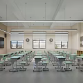 modern classroom 3d model