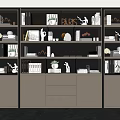 Modern bookcase 3d model