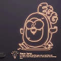 Cute Cartoon Egg Shape Neon Lamp With 3D LED Warm Light For Bedroom Living Room Decor