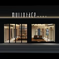 Modern Clothing Store Interior With Clothing Racks Seats And Wooden Floor