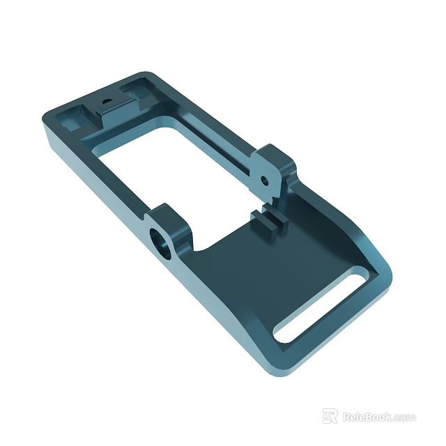 3D Model of Mechanical Bracket Frame with Holes and Grooves Structure 3d model