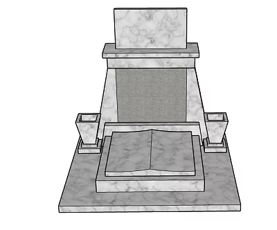 New Cemetery Tomb Card 3d model