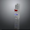 ABB White Circuit Breaker Electrical Device With Red Switch For Protection 3d model