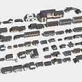 Collection of Various House Models with Different Roof Styles and Architectural Designs