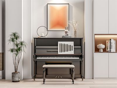 Modern Piano Room Piano 3d model