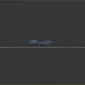 Blue Airplane Model Placed on Gray Platform with Simple Display Background Design