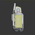 Industrial Mechanical Device With Yellow Casing Silver Metal Parts And Pipes Structure