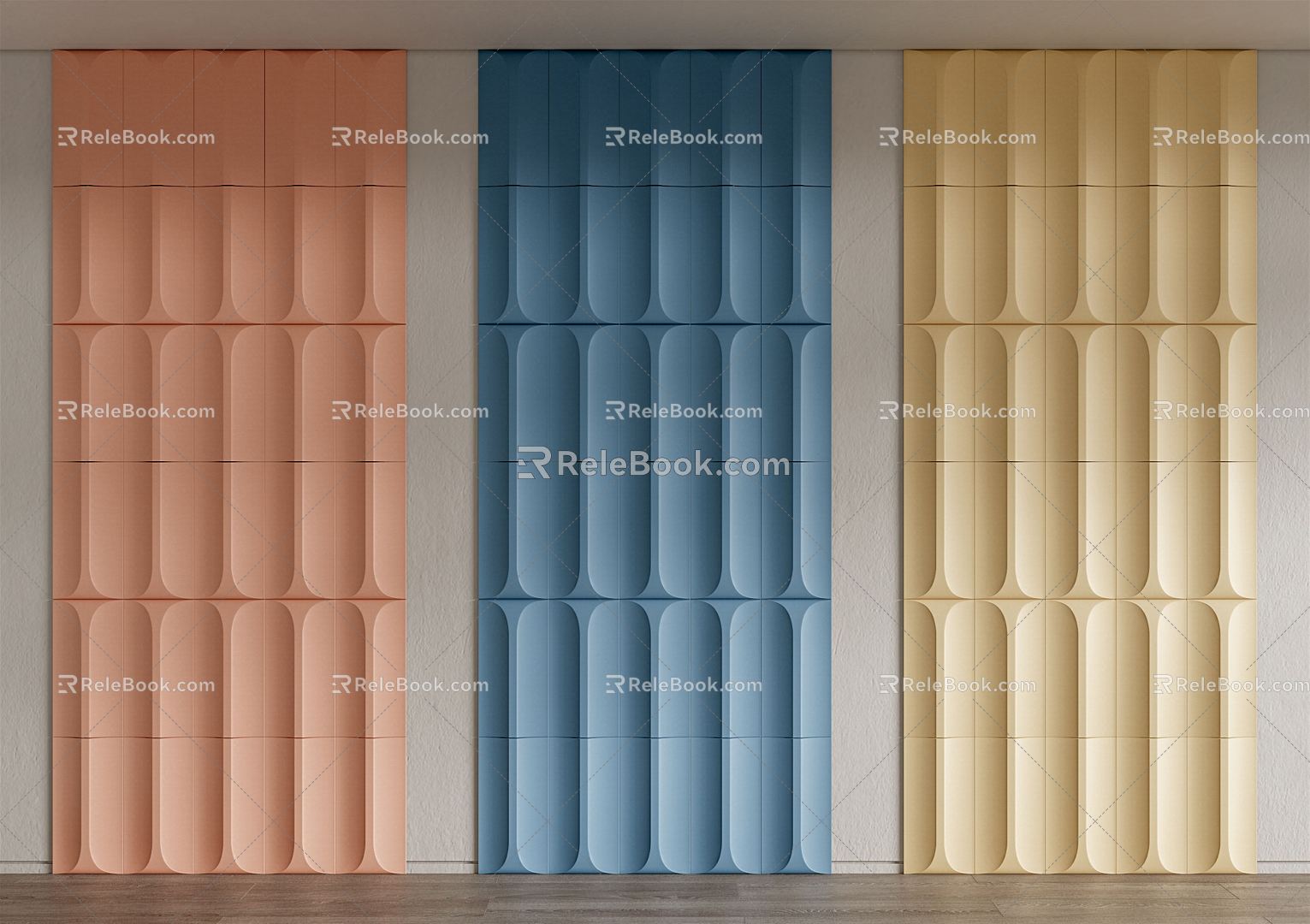 Modern wall panel wall brick wall panel 3d model