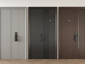 Modern entry door security door entry door security door 3d model