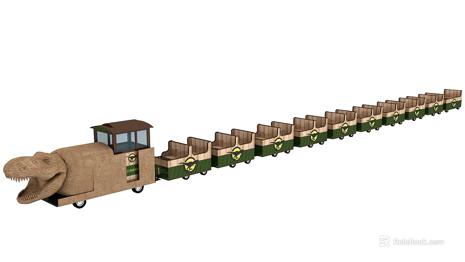 Electric Toy Train With Multiple Carriages For Children Kid Play Fun 3d model