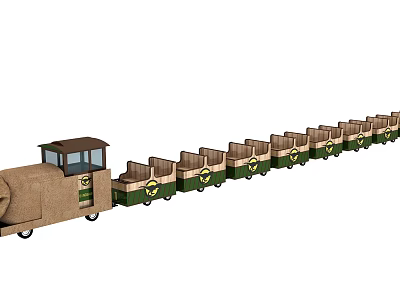 Electric Toy Train With Multiple Carriages For Children Kid Play Fun 3d model Electric Toy Train With Multiple Carriages For Children Kid Play Fun 3d model