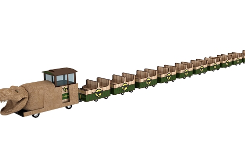 Modern toy car dinosaur train 3d model