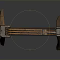 guillotine cutter agricultural tool cutter grass cutter ancient tool machining machine tool processing tool 3d model