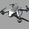 Modern Black And White Quadcopter Drone With Sleek Design And Rotors