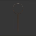 Industrial Equipment Metal Components Long Pole With Circular Ring And Short Rod For Industrial Operations