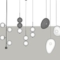 Modern chandelier chandelier combination 3d model