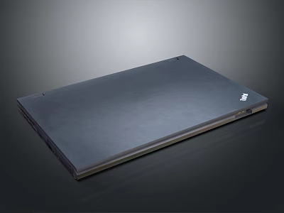 Sleek Black Laptop With Smooth Surface And Professional Design For Business Use 3d model