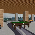 Modern Fitness Gym Interior With Treadmills Equipment Seating Area And Wooden Ceiling