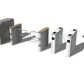Public Facilities Access Control Gates With Metal Structure And Various Designs 3d model
