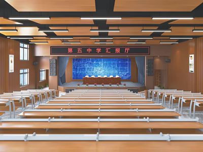 Modern Conference Hall Report Hall Report Hall 3d model Modern Conference Hall Report Hall Report Hall 3d model