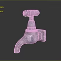Vintage Textured Metal Faucet With Classic Handle Design For Home Decoration