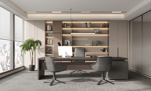 modern general manager office 3d model