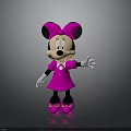 Minnie Mouse Doll With Pink Dress Black Ears Pink Bow White Gloves And Pink Shoes