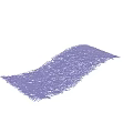 Purple Irregular Shaped Soft Fluffy Textured Mat Made Of Dense Small Dots