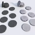 Round Stone Stepping Stones In Dark And Light Gray For Garden Path