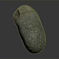 Hand Carved Natural Stone Sculpture With Intricate Spiral Patterns And Smooth Surface