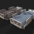 High Quality Mobile Medical Beds With Adjustable Side Rails And Washable Mattress Covers