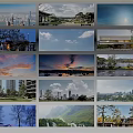 Aerial Planning of Modern Urban Landscape with Architectural Design and Natural Elements