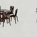 Round Dining Table And Chairs Sets In Various Styles With Decorative Elements