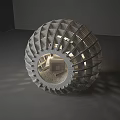 Wooden Spherical Home Living Accessory With Hollow Design And Small Box Inside