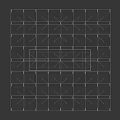 Contemporary Chandelier With Slim Metal Rods And Geometric Grid Design For Modern Interiors
