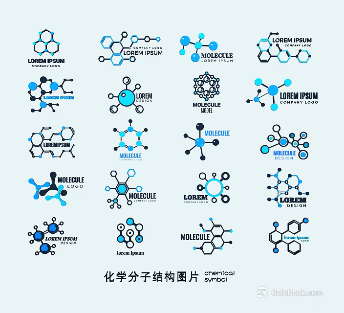Stylish Wall Decor Featuring Chemical Molecular Structure Patterns And Atomic Designs 3d model 