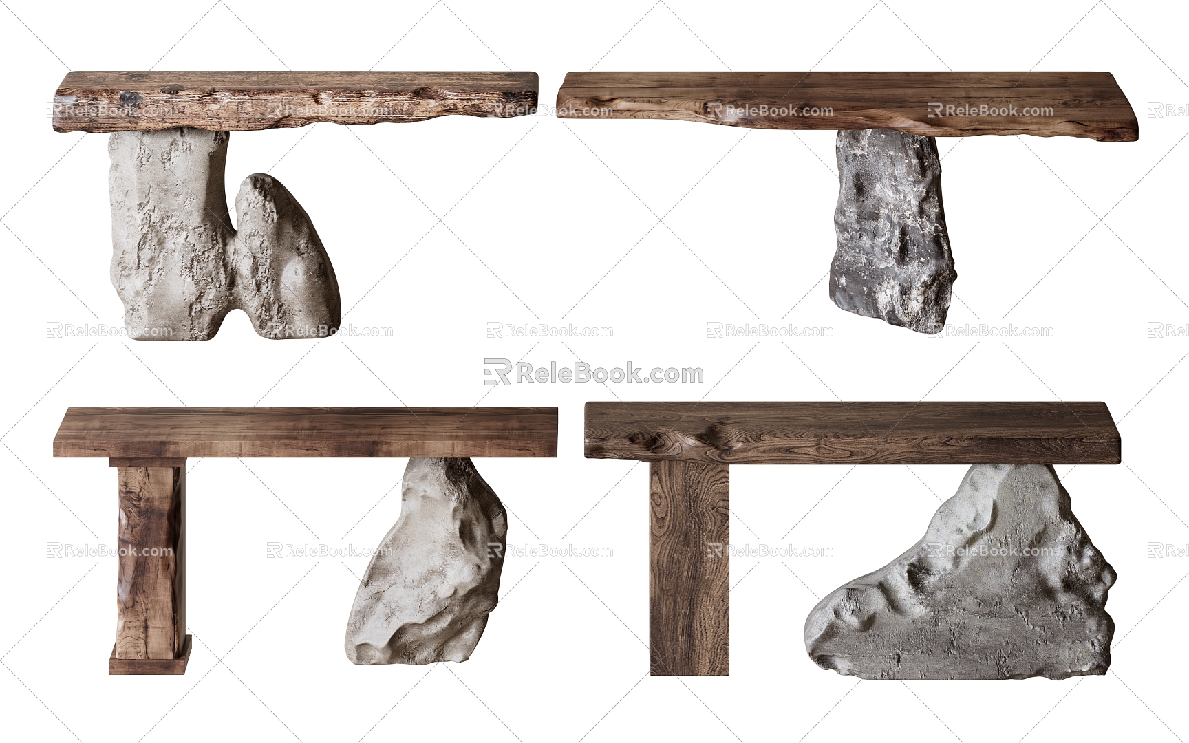 Middle-ancient style end scene article case 3d model