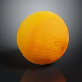 Fresh Bright Yellow Orange With Smooth Textured Skin On Black Background And Reflection
